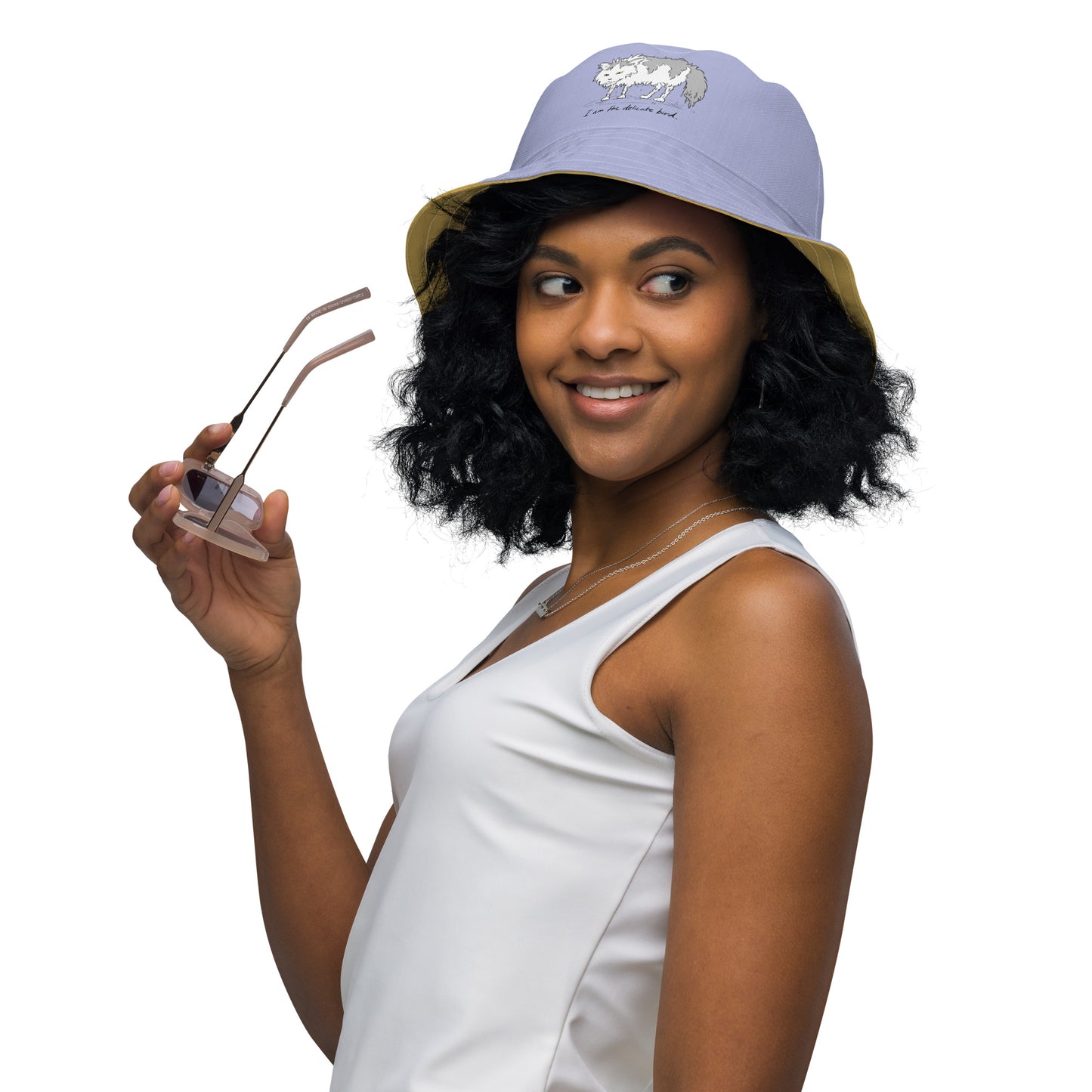 Delicate Bird Reversible bucket hat